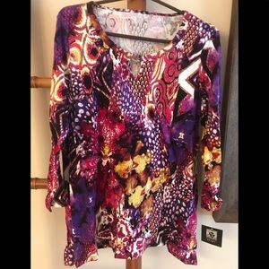 ANNE KLEIN COTTON BLEND LARGE SPORT TOP NEW